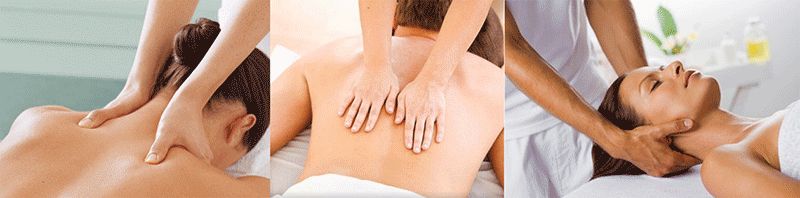 Thai massage of the head, back, neck and shoulders